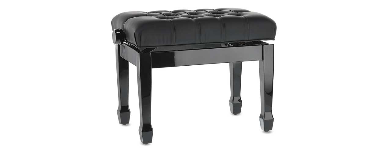 GEWA Piano bench Deluxe XL Black high gloss 130 310 01 t