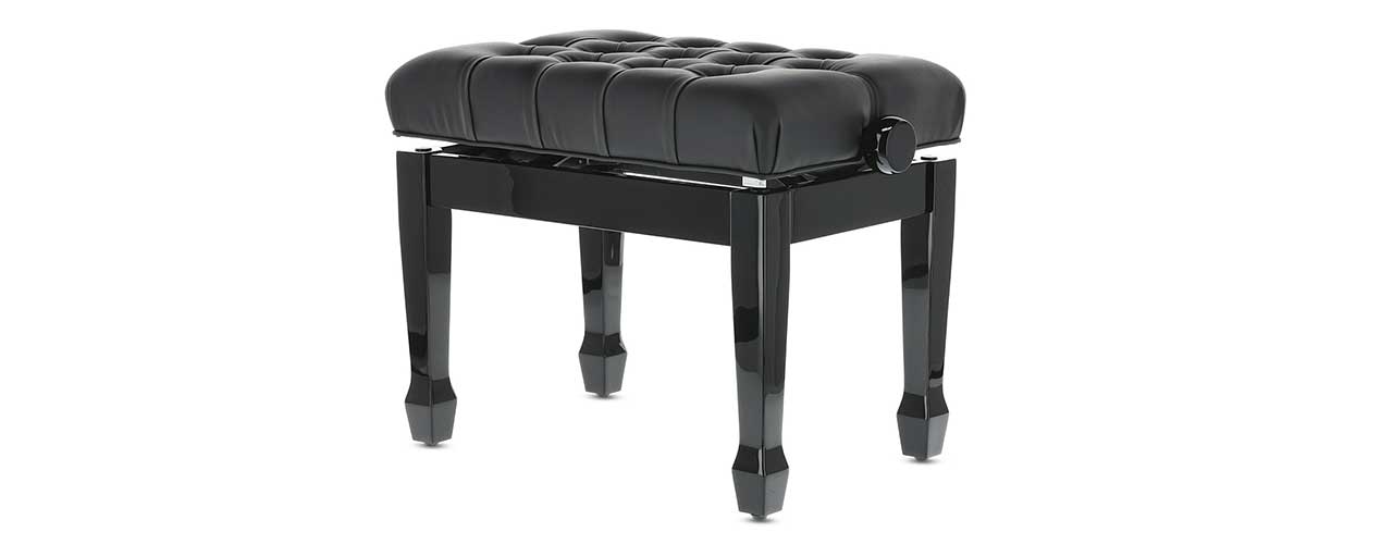 GEWA Piano bench Deluxe XL Black high gloss 130 310 05 t