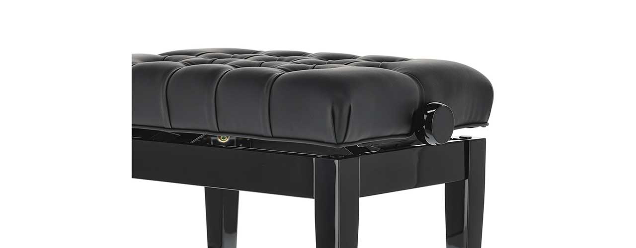 GEWA Piano bench Deluxe XL Black high gloss 130 310 09 t