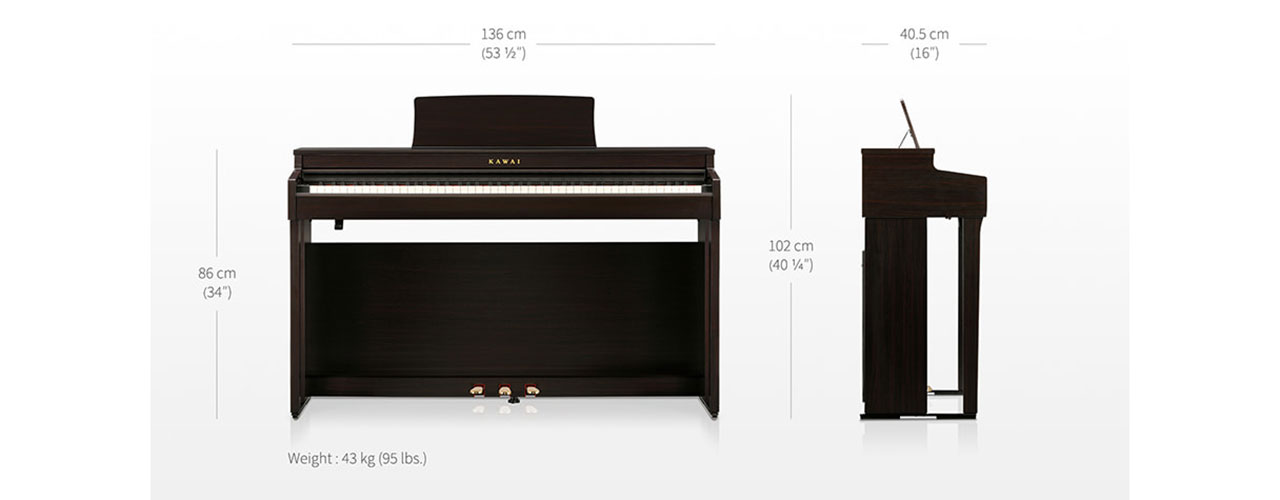 Kawai CN-201 digitalni klavir dimenzije t